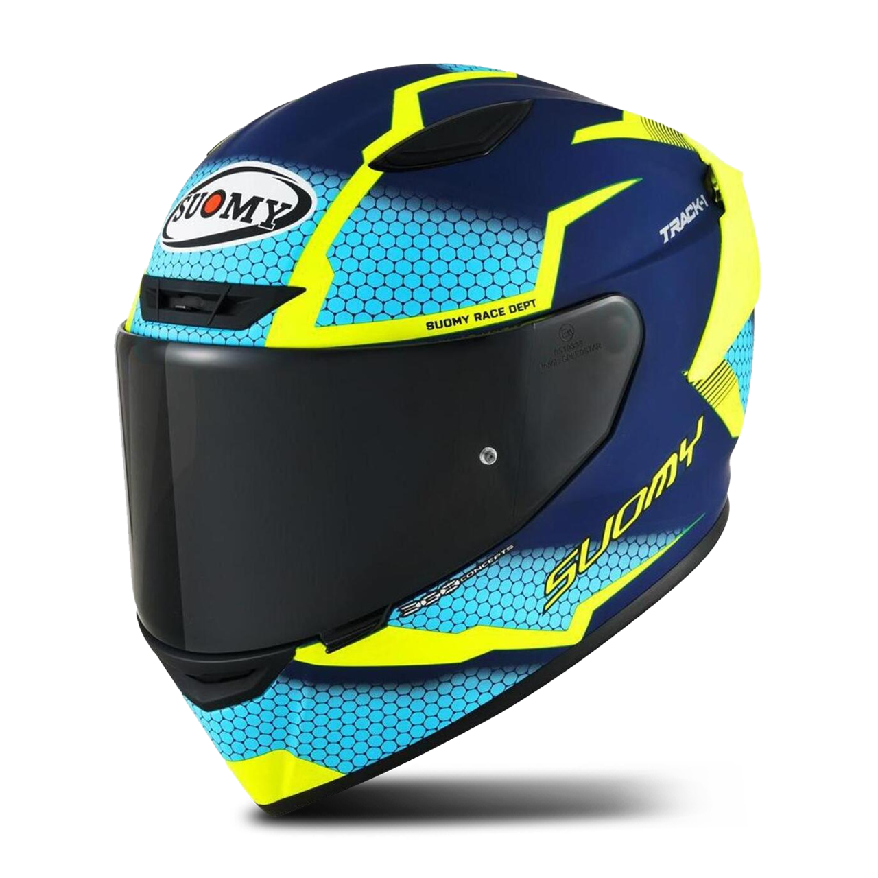 Suomy Casco Integral  Track-1 Reaction Azul-Amarillo