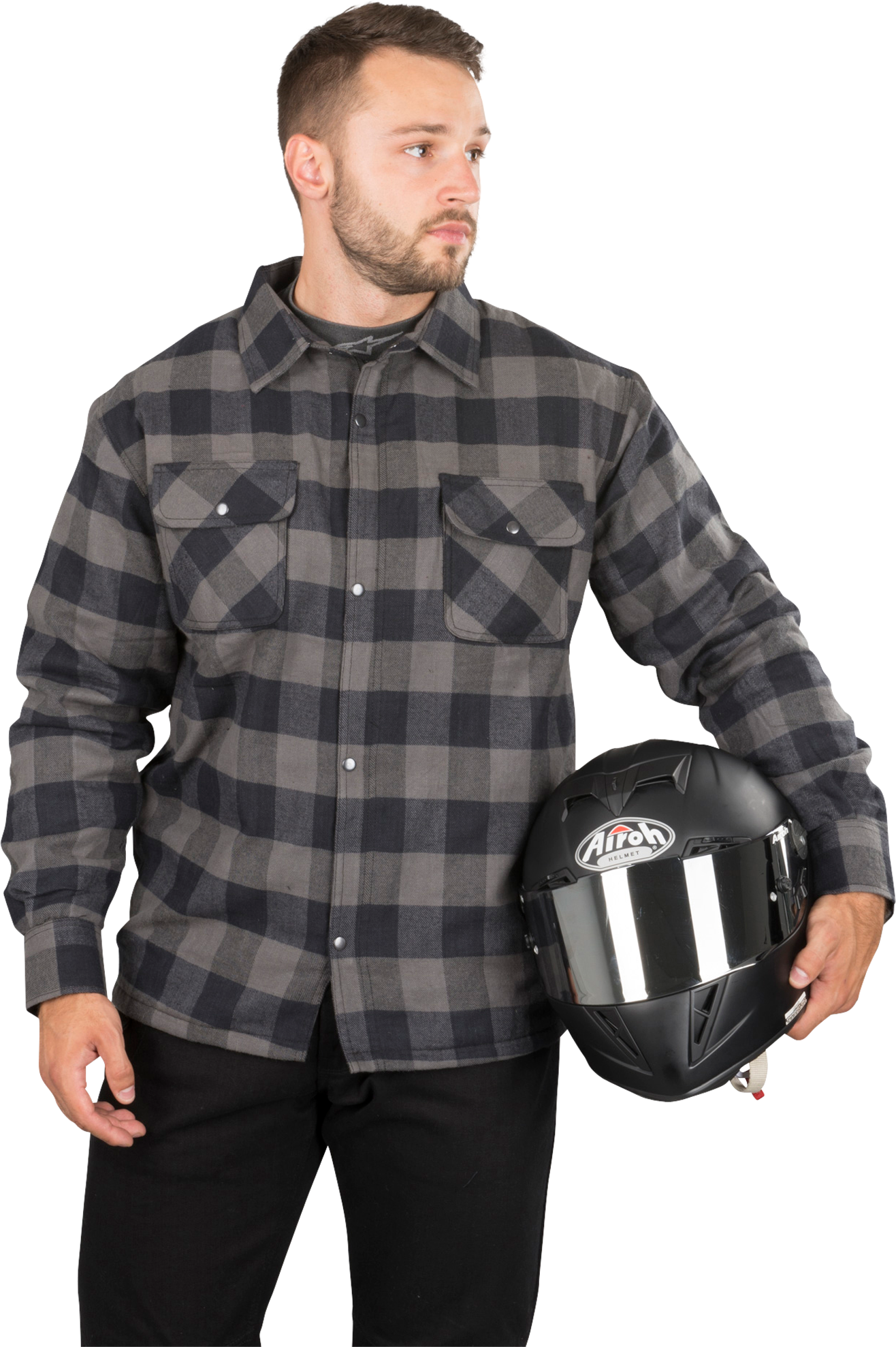 Course Sobrecamisa de Moto  Refuerzo Aramida Negro-Gris