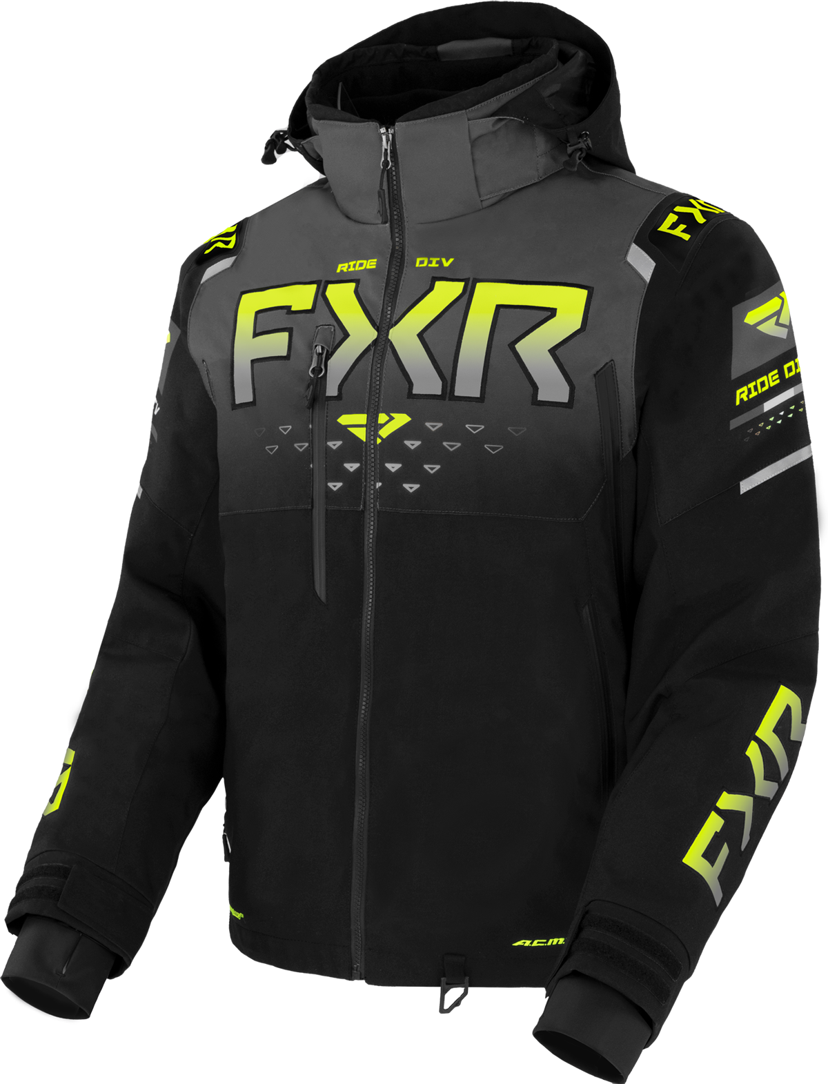 FXR Chaqueta de Nieve  Helium X 2 en 1 Negro-Carbón-Hivis