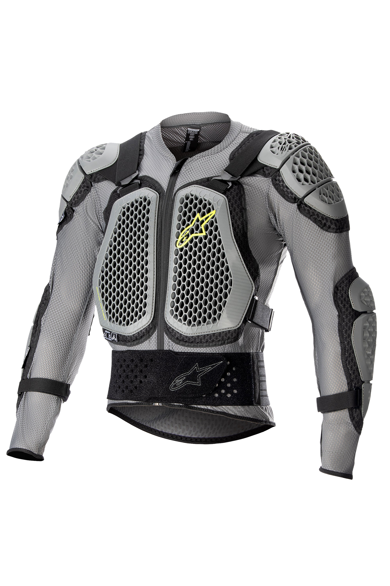 Alpinestars Chaqueta de Protección  Bionic Action V2 Gris-Negro-Amarillo Fluo