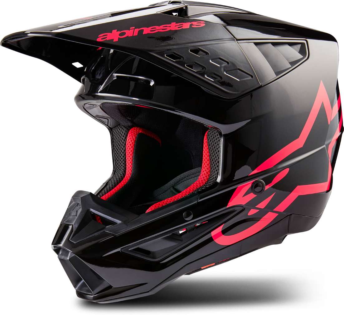 Alpinestars Casco de Cross  SM5 Corp Negro-Rosa