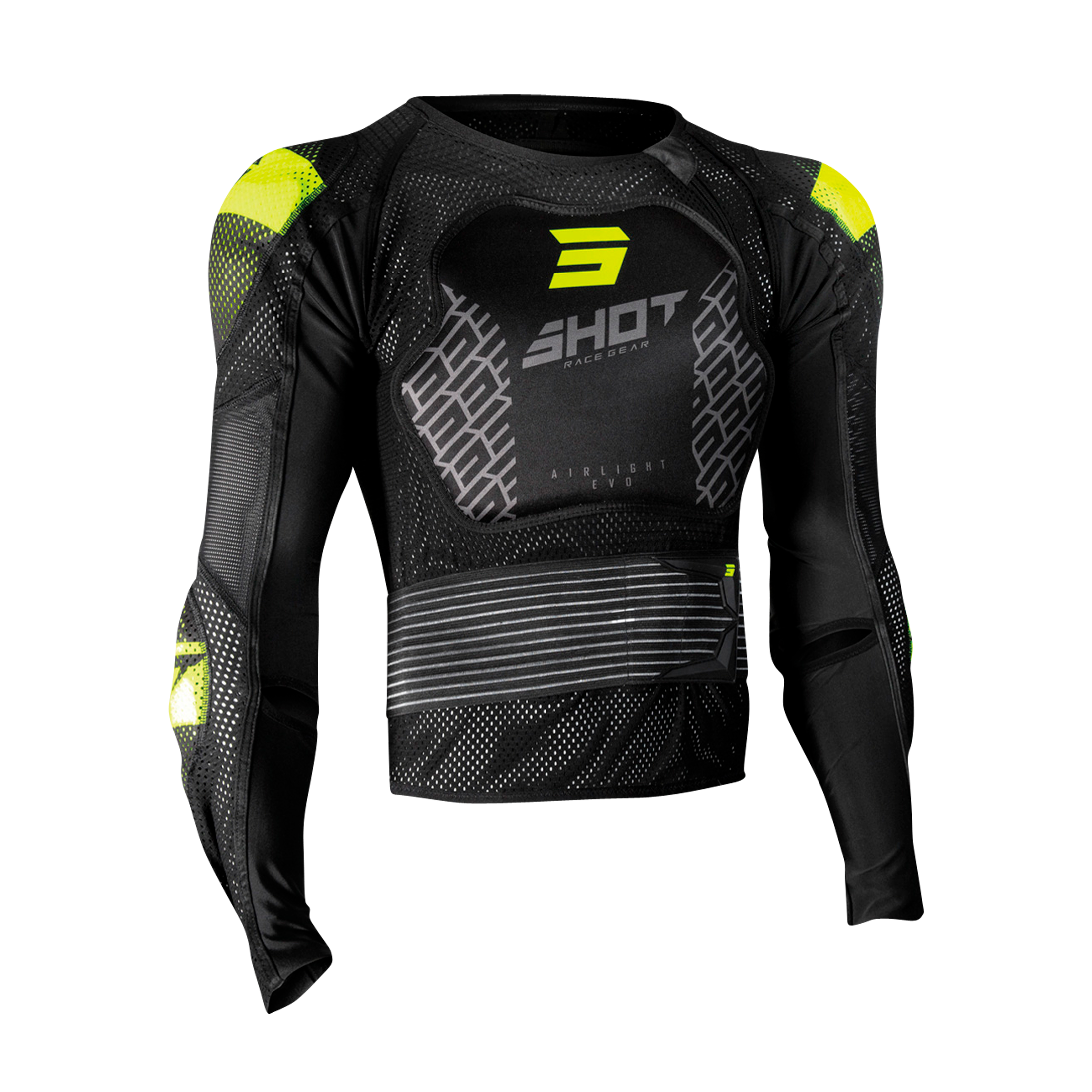 Shot Race Gear Chaqueta de Protección Shot Airlight 2.0 Niño Negro-Amarillo