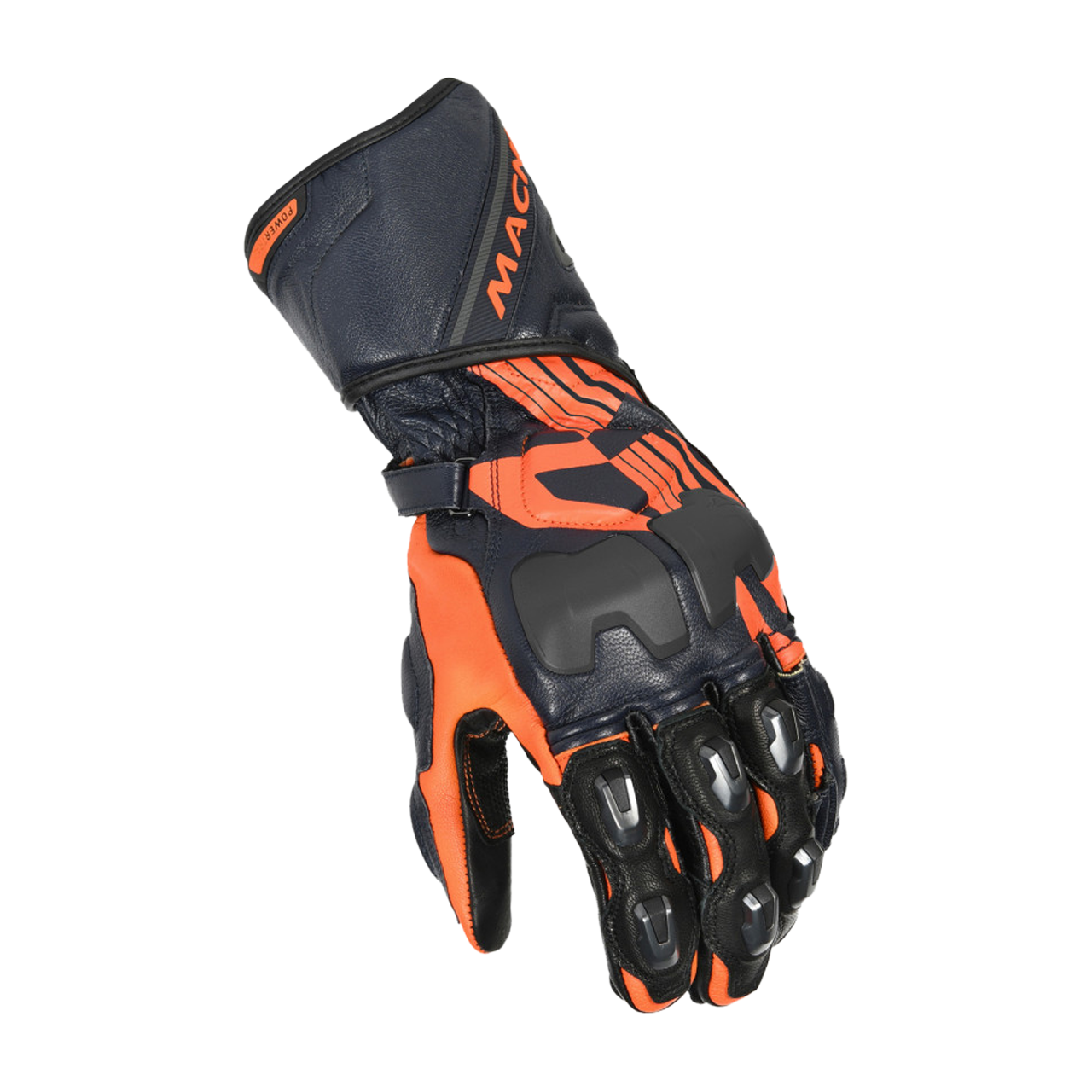 Macna Guantes de Moto  Power Track Azul-Naranja