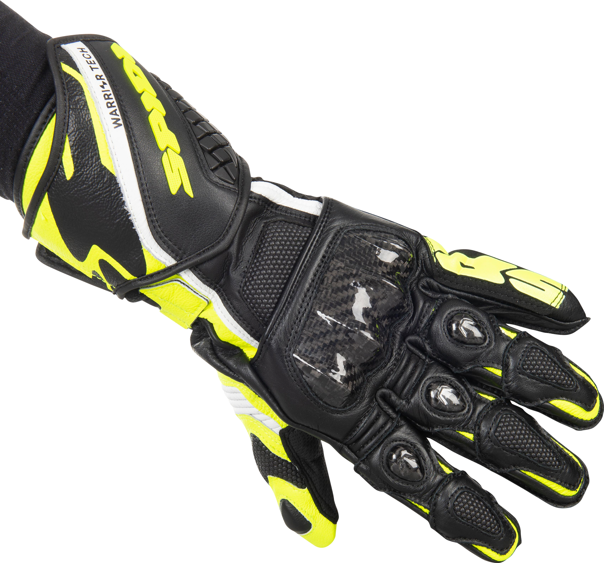 Spidi Guantes de Moto  Carbo 5 Negro-Amarillo Fluo