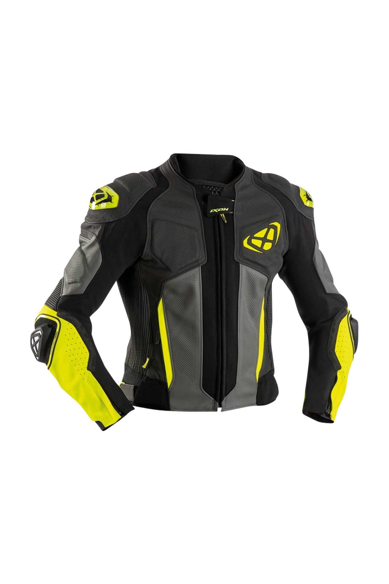 Ixon Chaqueta de Moto  Vendetta Evo Negro-Antracita-Amarillo