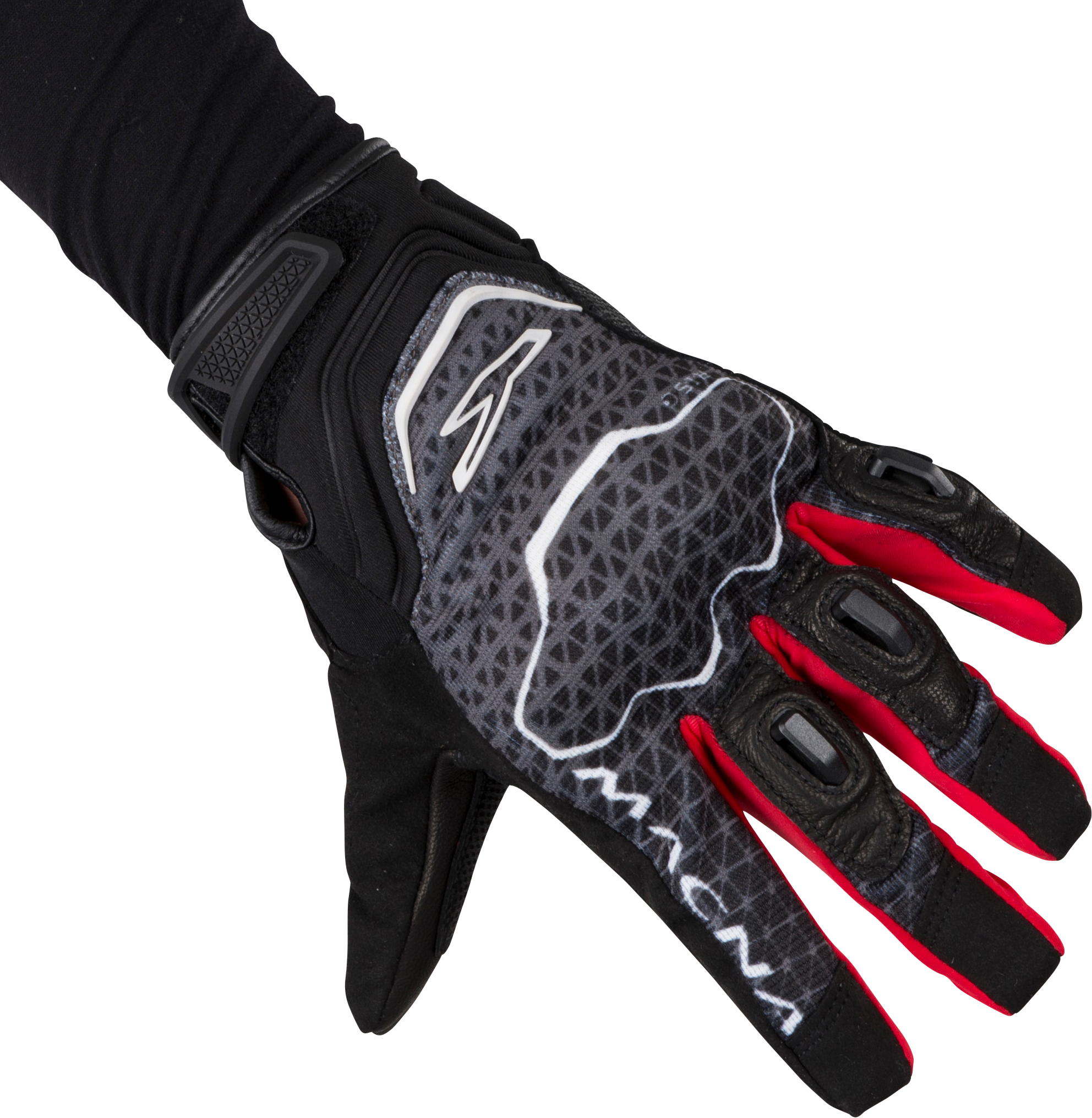 Macna Guantes de Moto  Assault Negro-Gris-Rojo