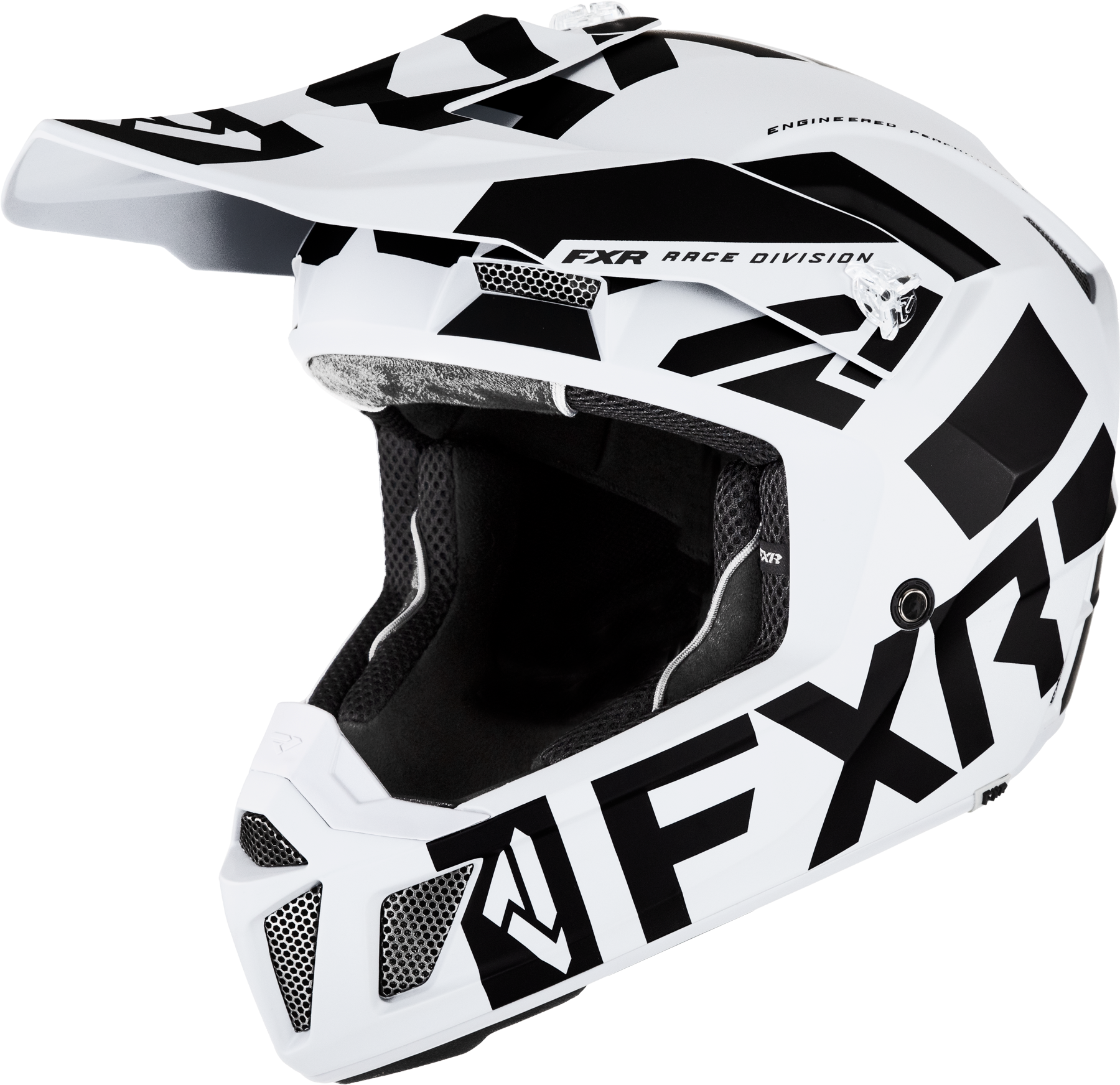 FXR Casco de Cross  Clutch Evo LE Blanco–Negro