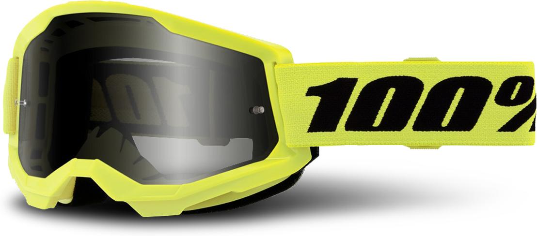 100% Gafas de Cross  Strata 2 Amarillo Neón