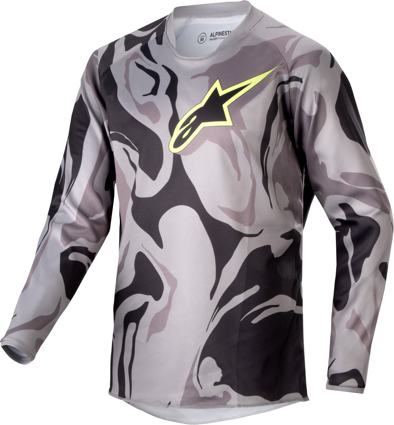 Alpinestars Camiseta de Cross Niño  Racer Tactical Gris-Camuflaje-Magneto