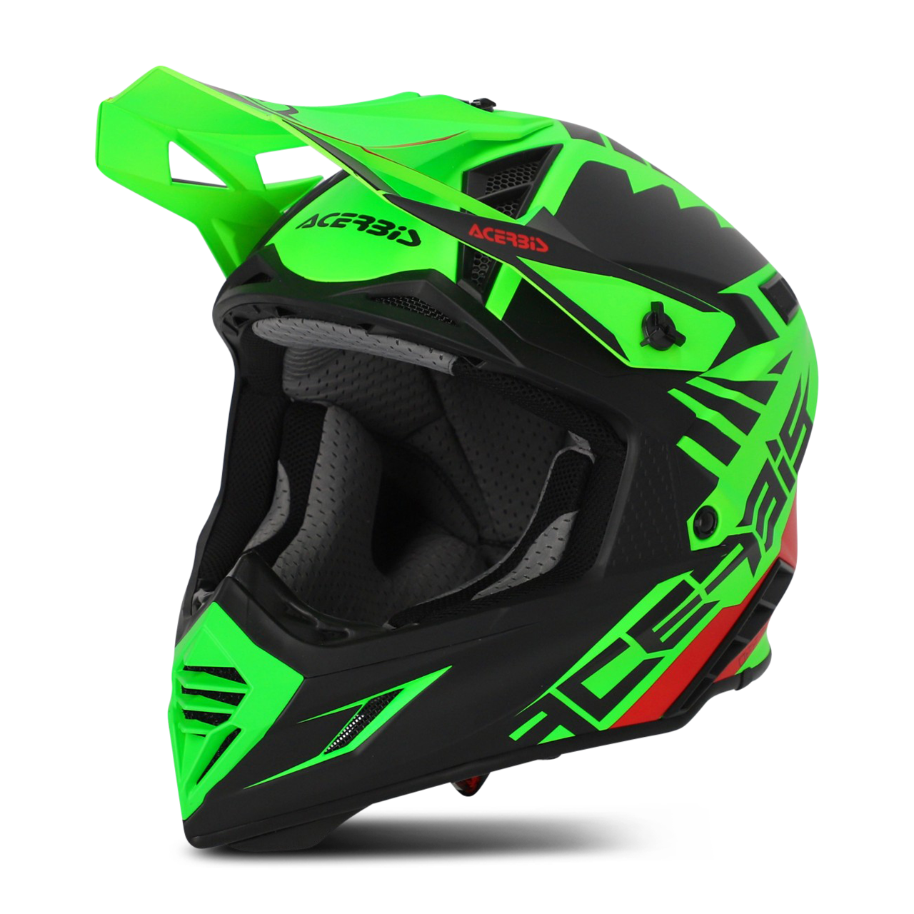 Acerbis Casco de Cross  X-Track Verde Flúor-Negro