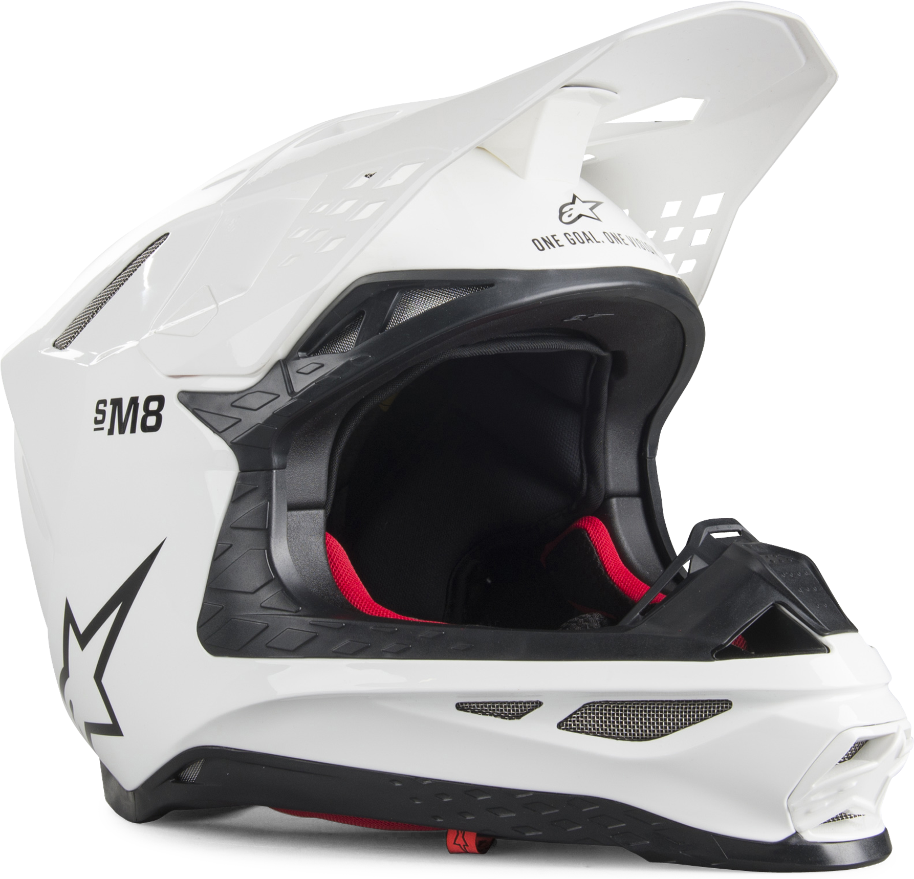 Alpinestars Casco de Cross  Supertech M8 Mips® Solid Blanco Brillante