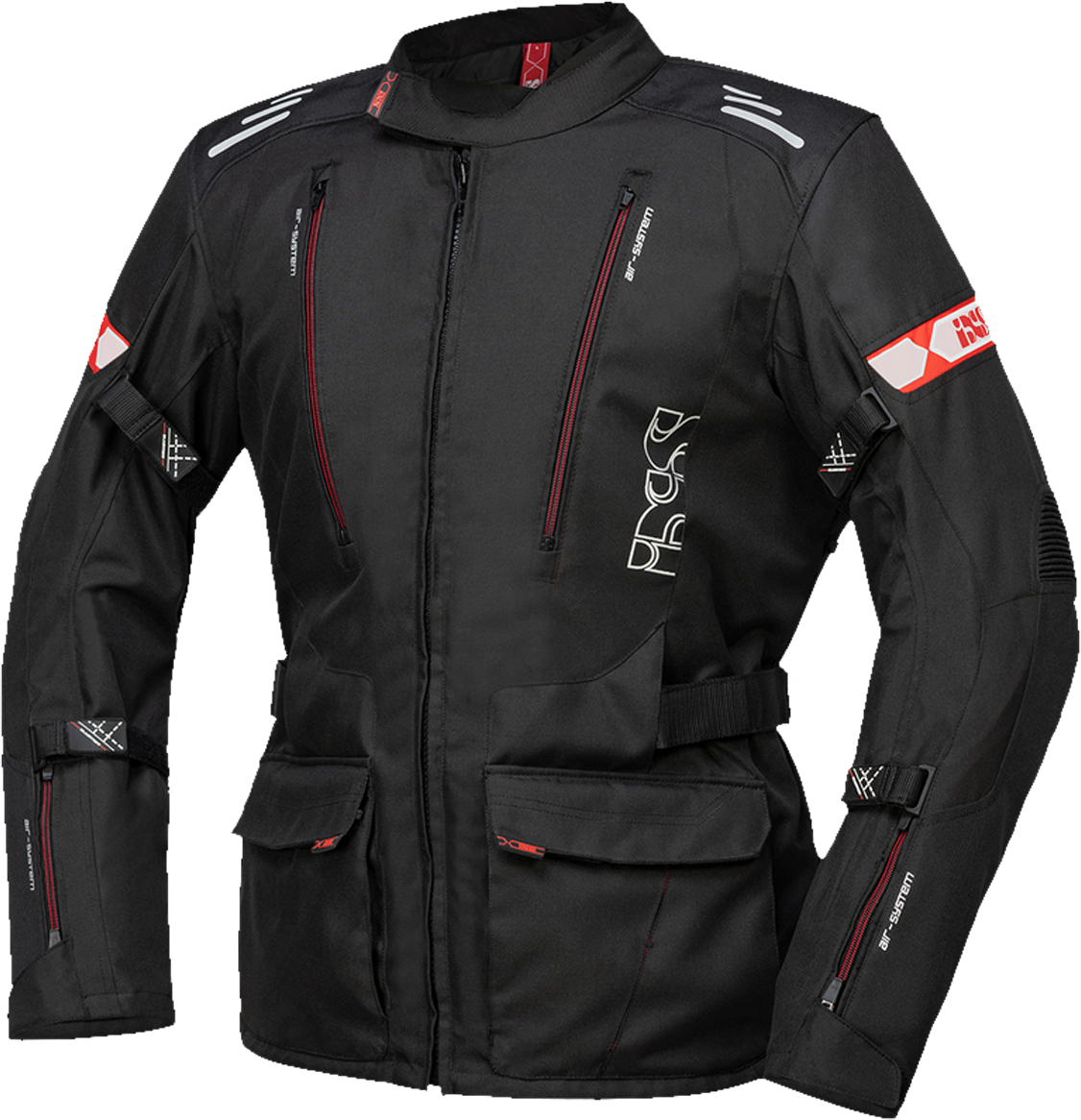 iXS Chaqueta de Moto  Lorin-ST Negro-Rojo