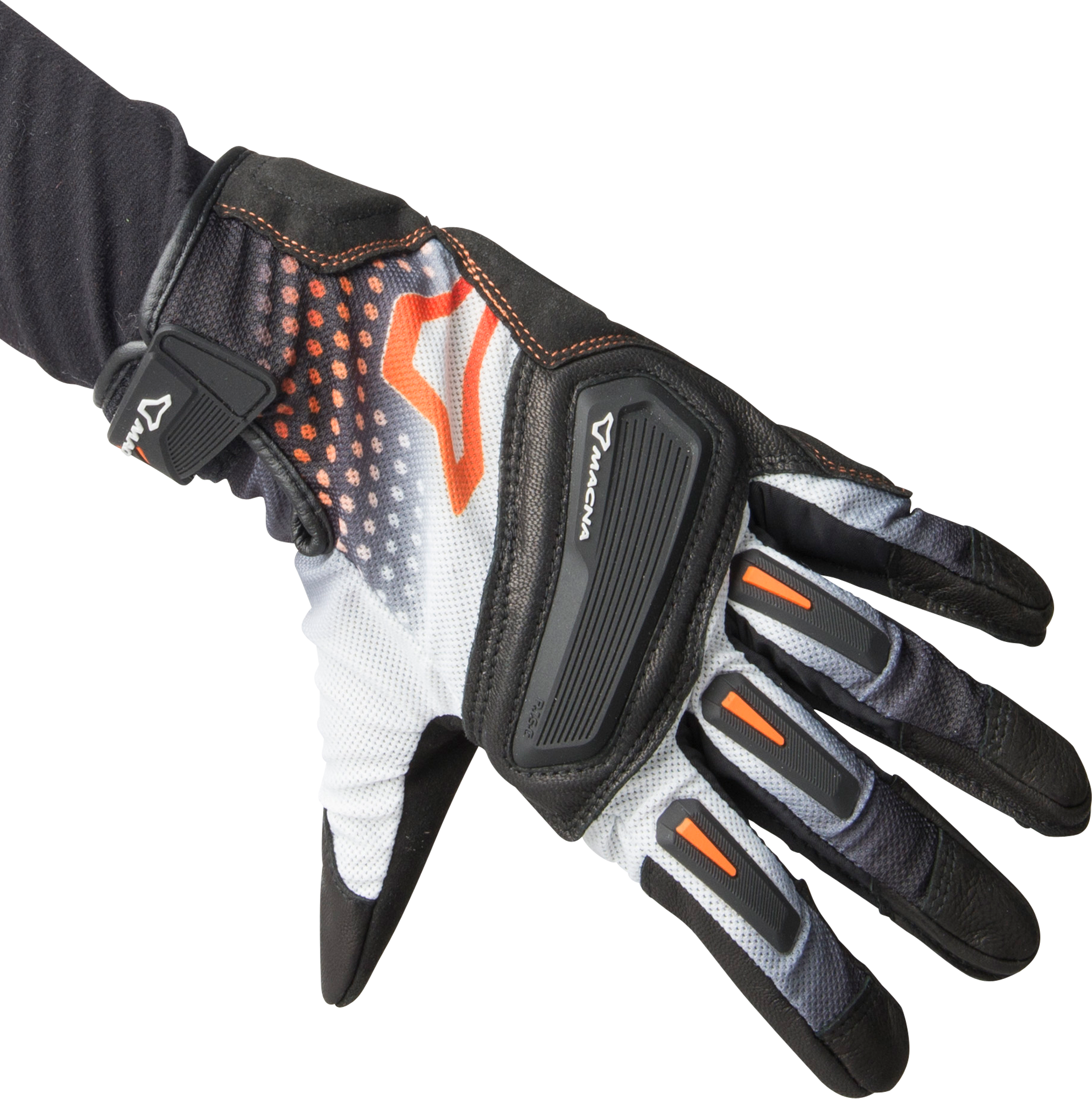 Macna Guantes de Moto  Jugo Negro-Blanco-Naranja