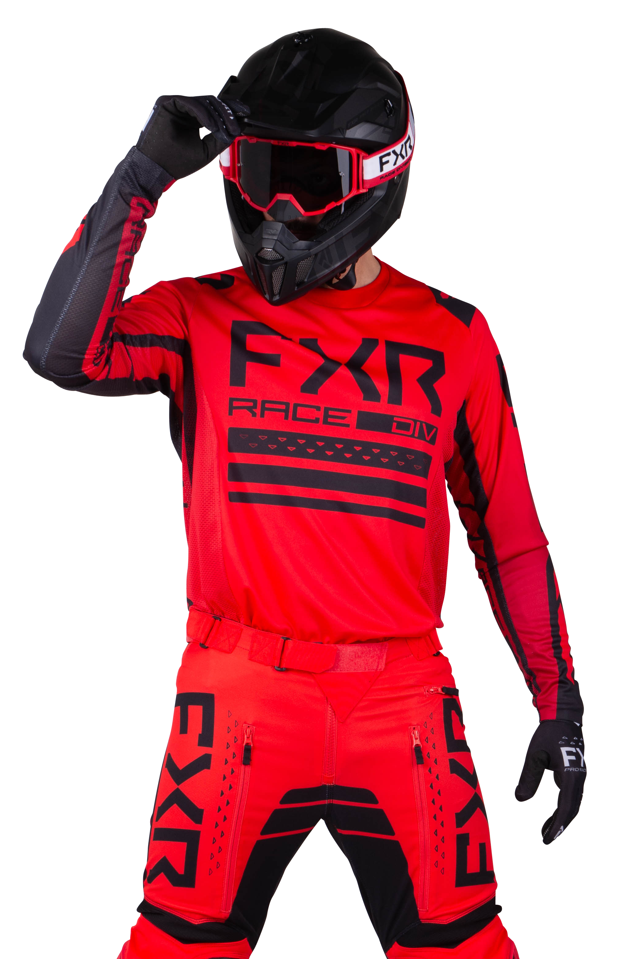 FXR Camiseta de Cross  Contender Rojo-Negro