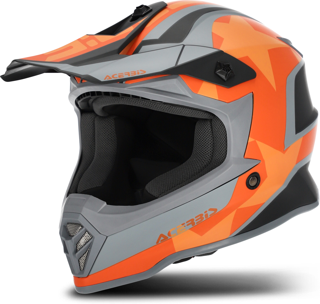 Acerbis Casco de Cross Niño  Impact Steel Gris-Naranja