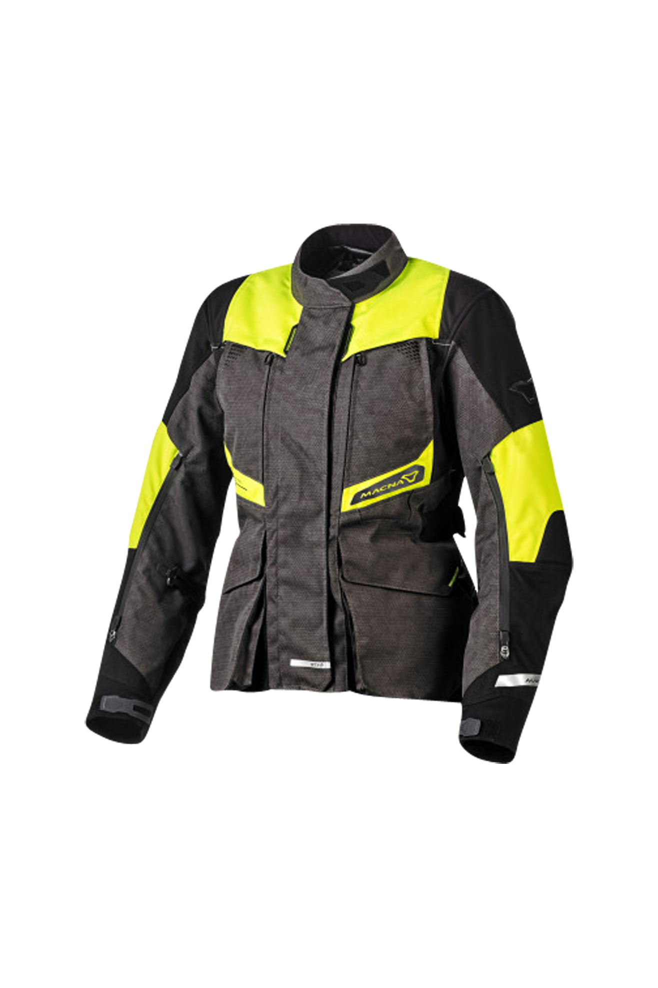 Macna Chaqueta de Moto  Fusor Night Eye Mujer Amarillo Fluo