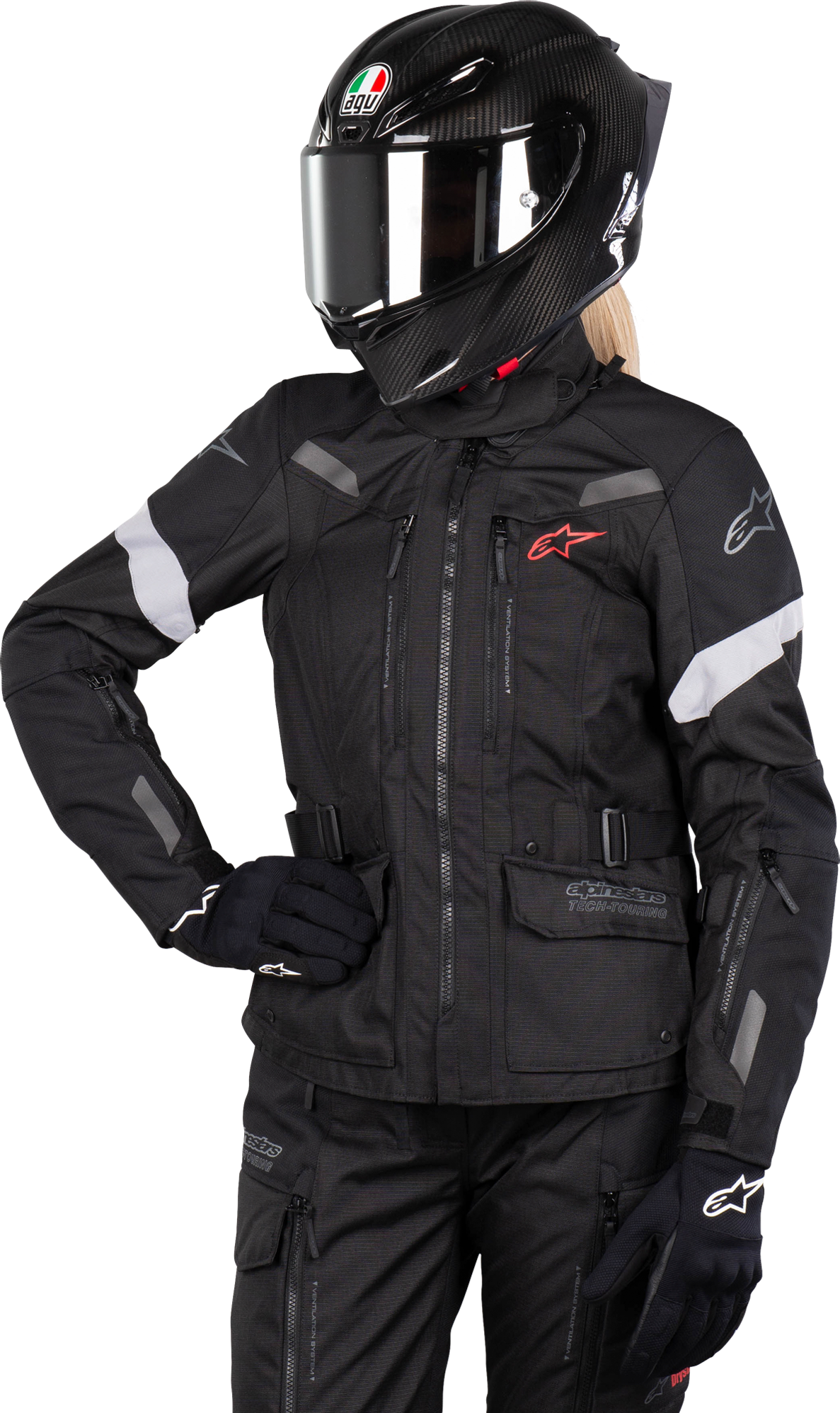 Alpinestars Chaqueta de Moto  Stella Valparaiso V3 Drystar Negra