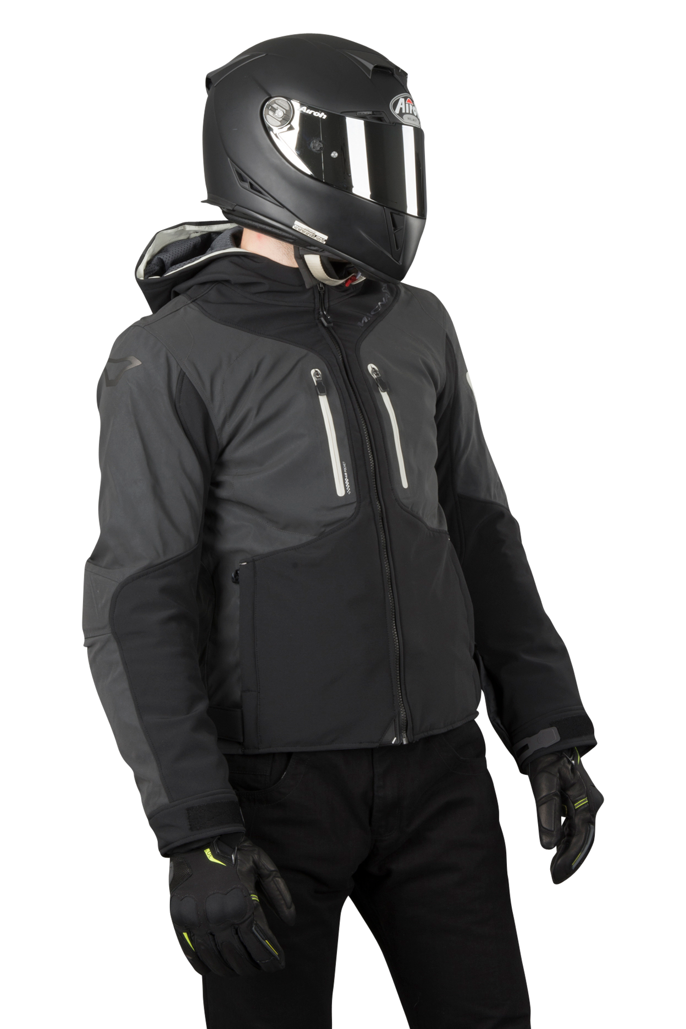 Macna Chaqueta Softshell de Moto  Aytee Night Eye Negro-Gris