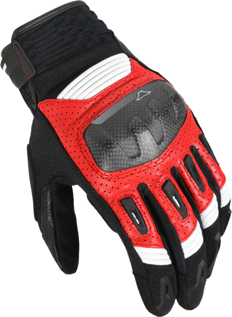 Macna Guantes de Moto  Rime Rojo-Negro