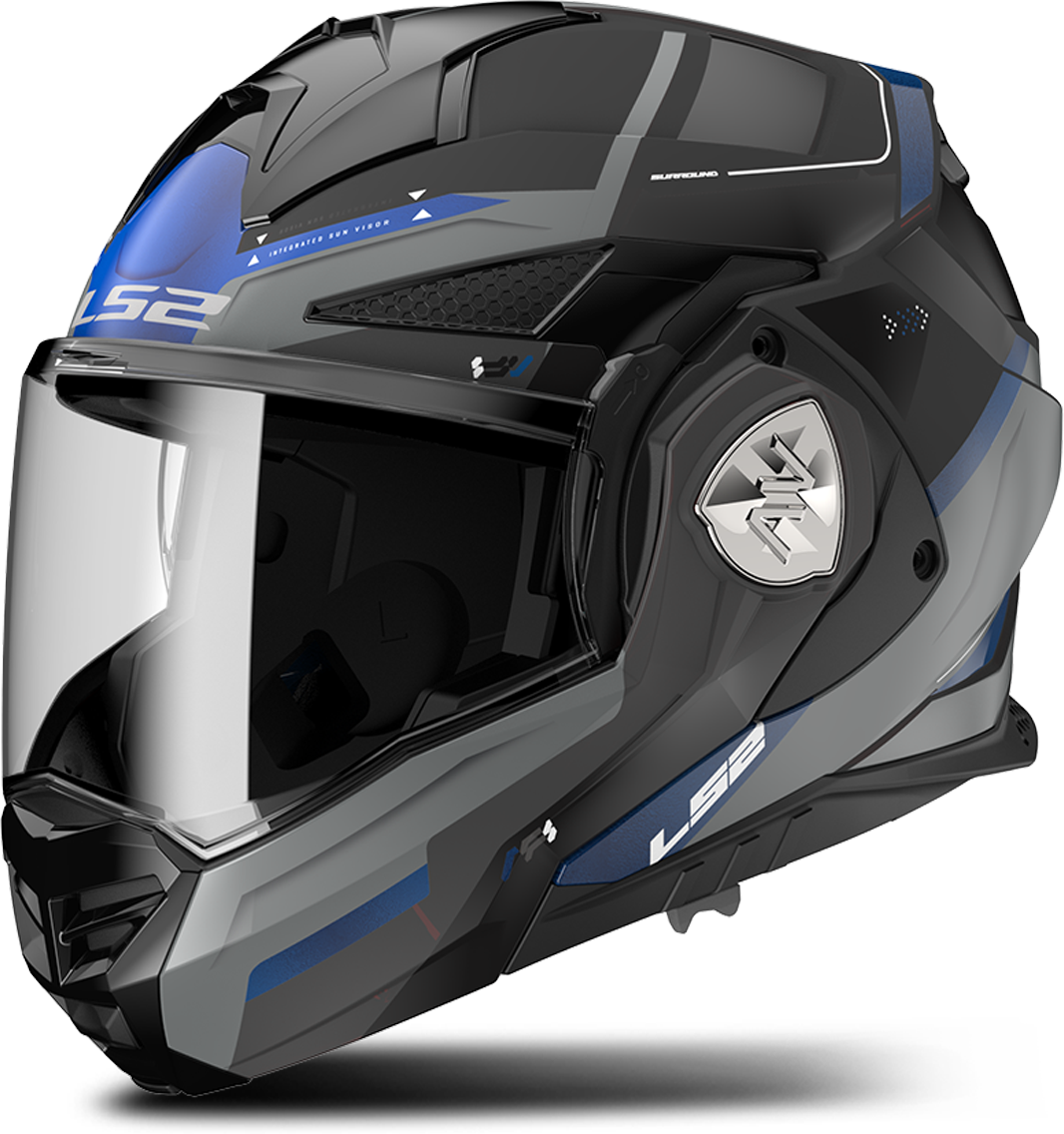 LS2 Casco Adventure  FF901 ADVANT X Spectrum Negro Titan-Azul