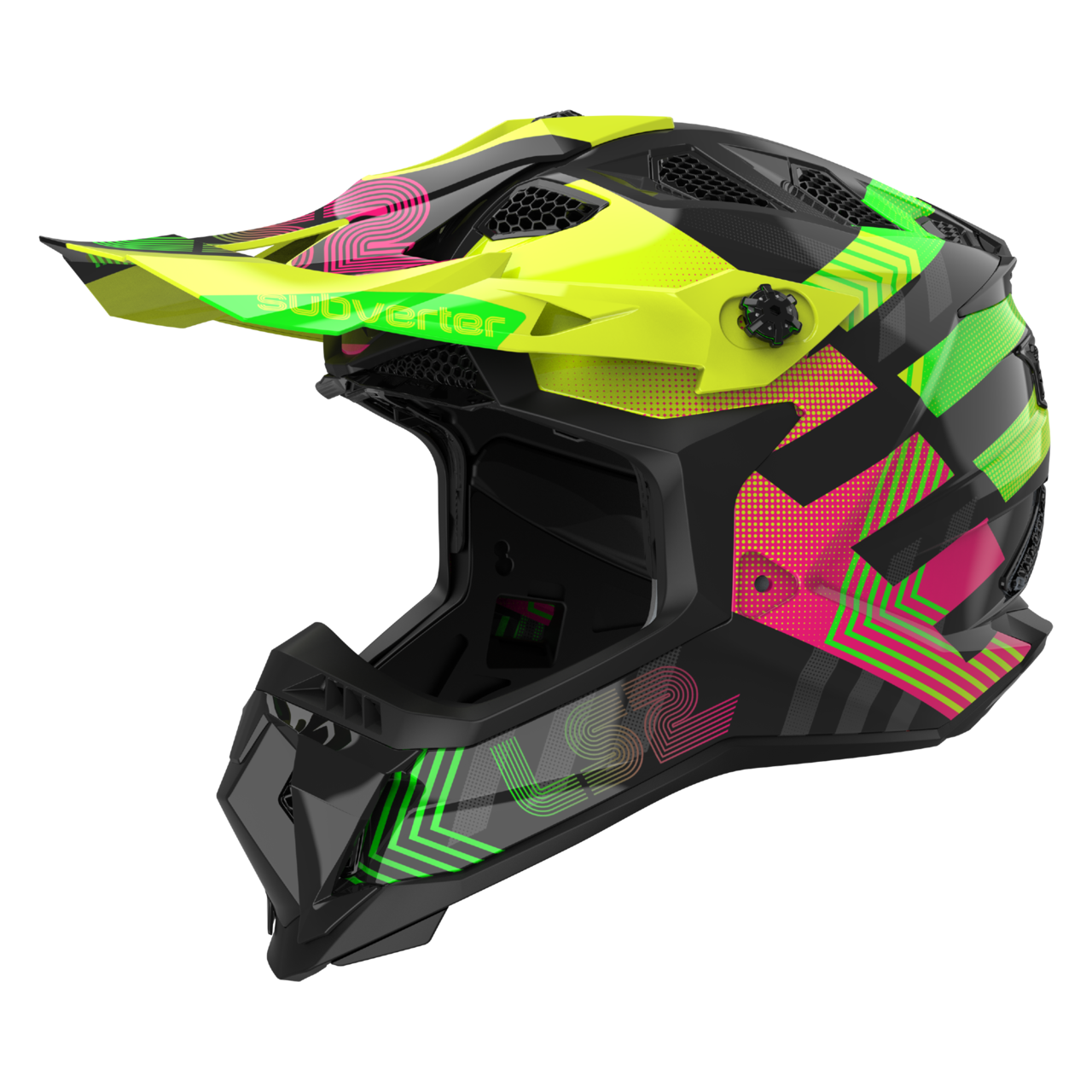 LS2 Casco de Cross  MX700 Subverter Negro Cromático