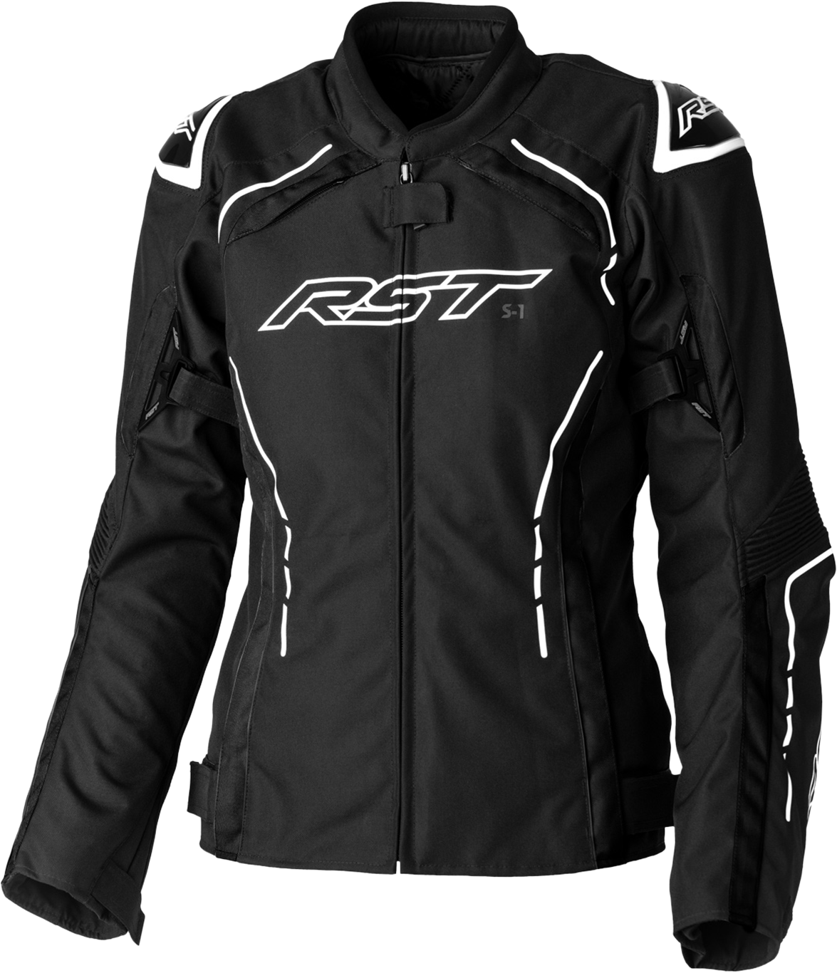 RST Chaqueta de Moto para Mujer  S1 Tex Negro-Blanco