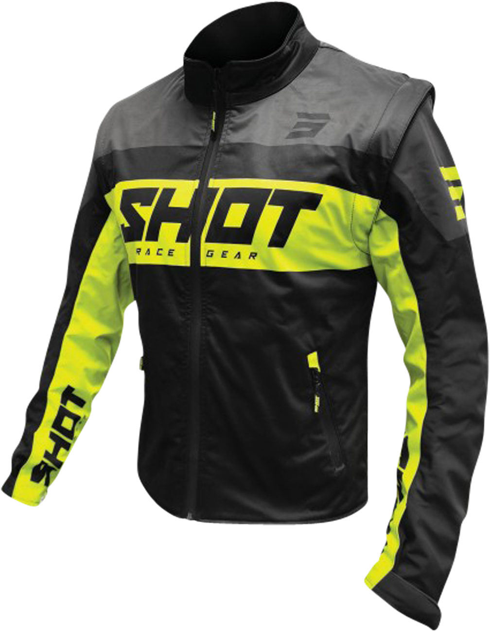 Shot Race Gear Chaqueta de Enduro Shot Lite 3.0 Negro-Amarillo Neón