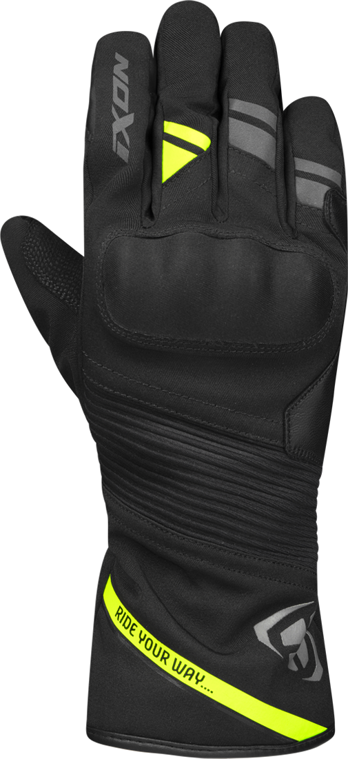 Ixon Guantes de Moto  Pro Midgard Negro-Gris-Amarillo Brillante