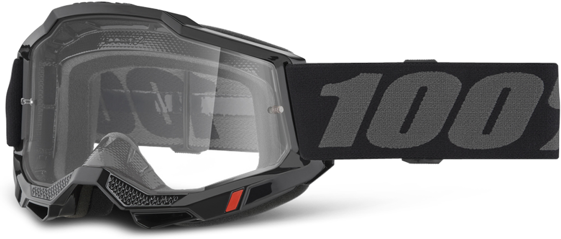 100% Gafas de Cross  Accuri 2 Negro-Lente Transparente