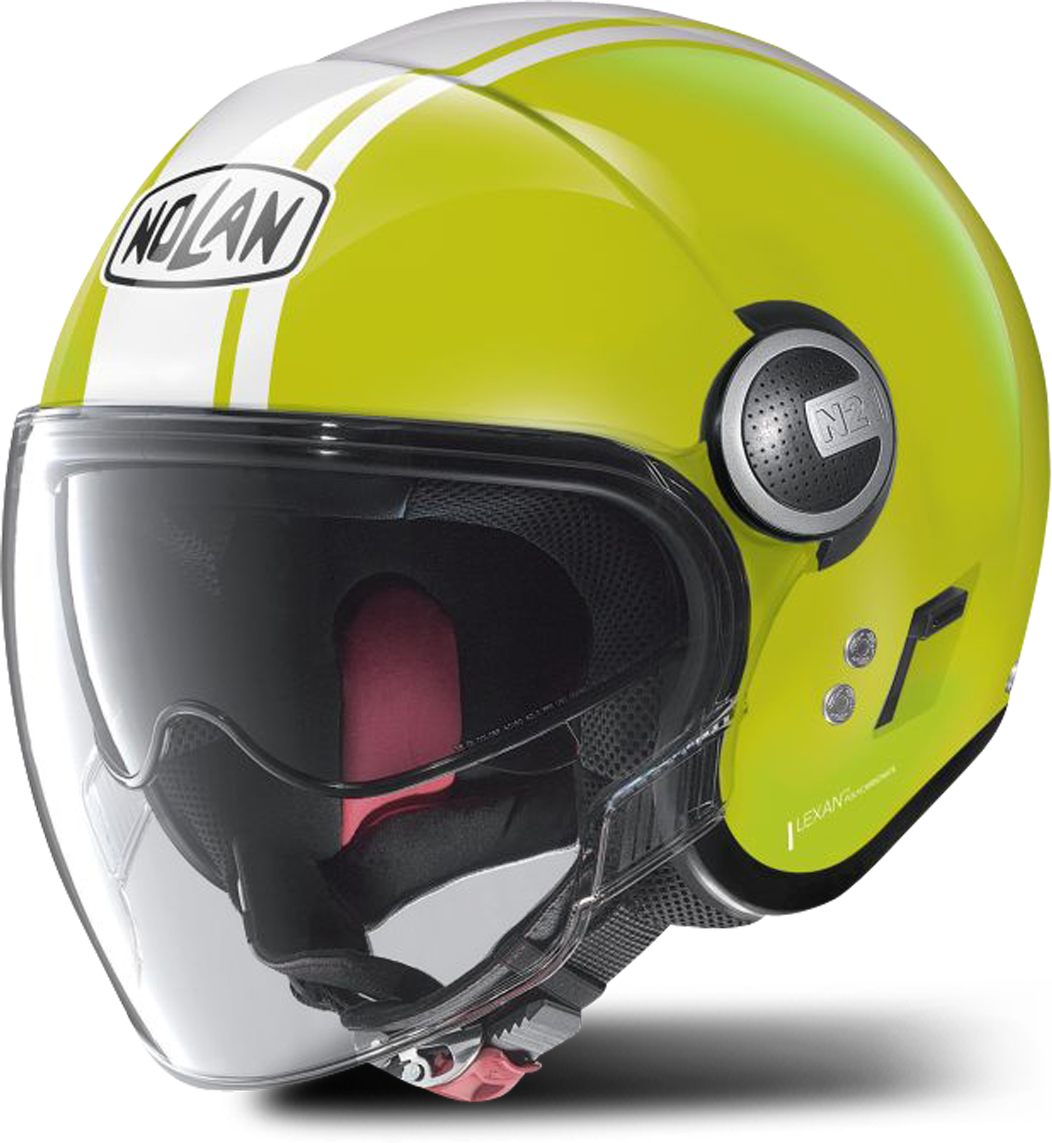 Nolan Casco Jet  N21 Visor 06 Dolce Amarillo-Blanco