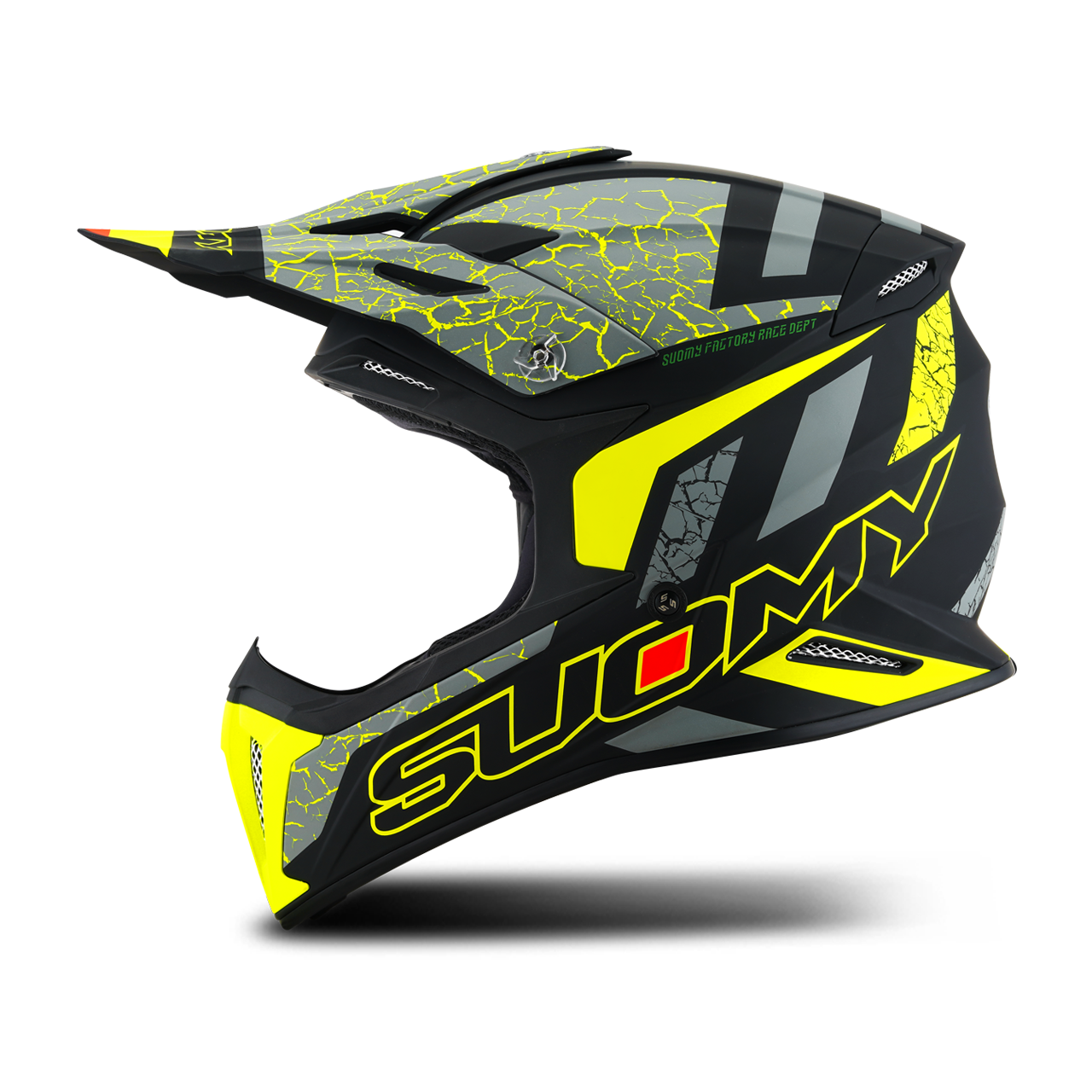 Suomy Casco de Cross  X-Wing Reel Flúor Mate-Amarillo