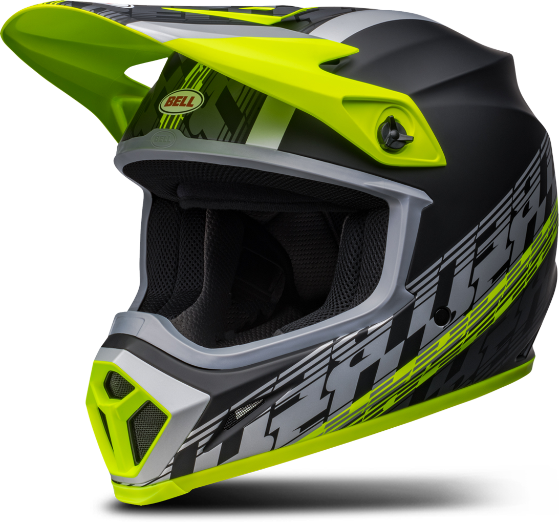 BELL Casco de Cross  MX-9 Mips® Offset Negro-Amarillo HiVis