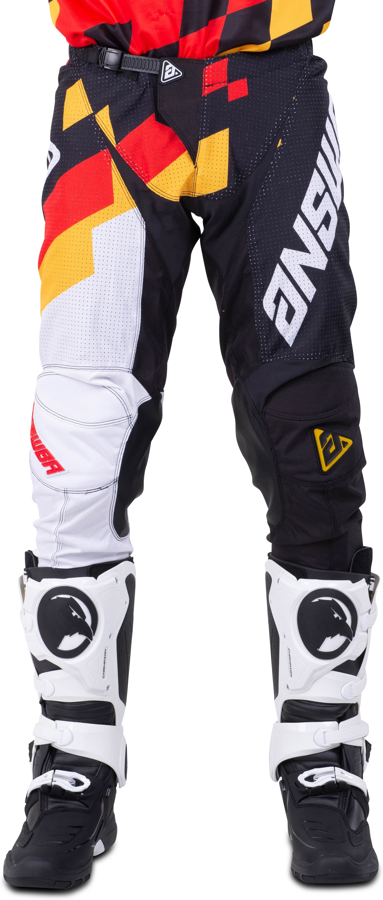 Answer Racing Pantalones de Cross Answer Arkon Korza Negro-Rojo