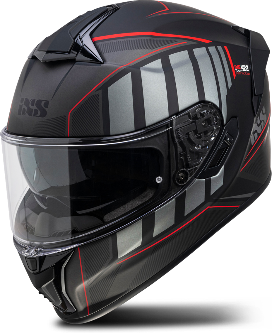 iXS Casco Integral  422 FG 2.1 Negro Mate-Rojo