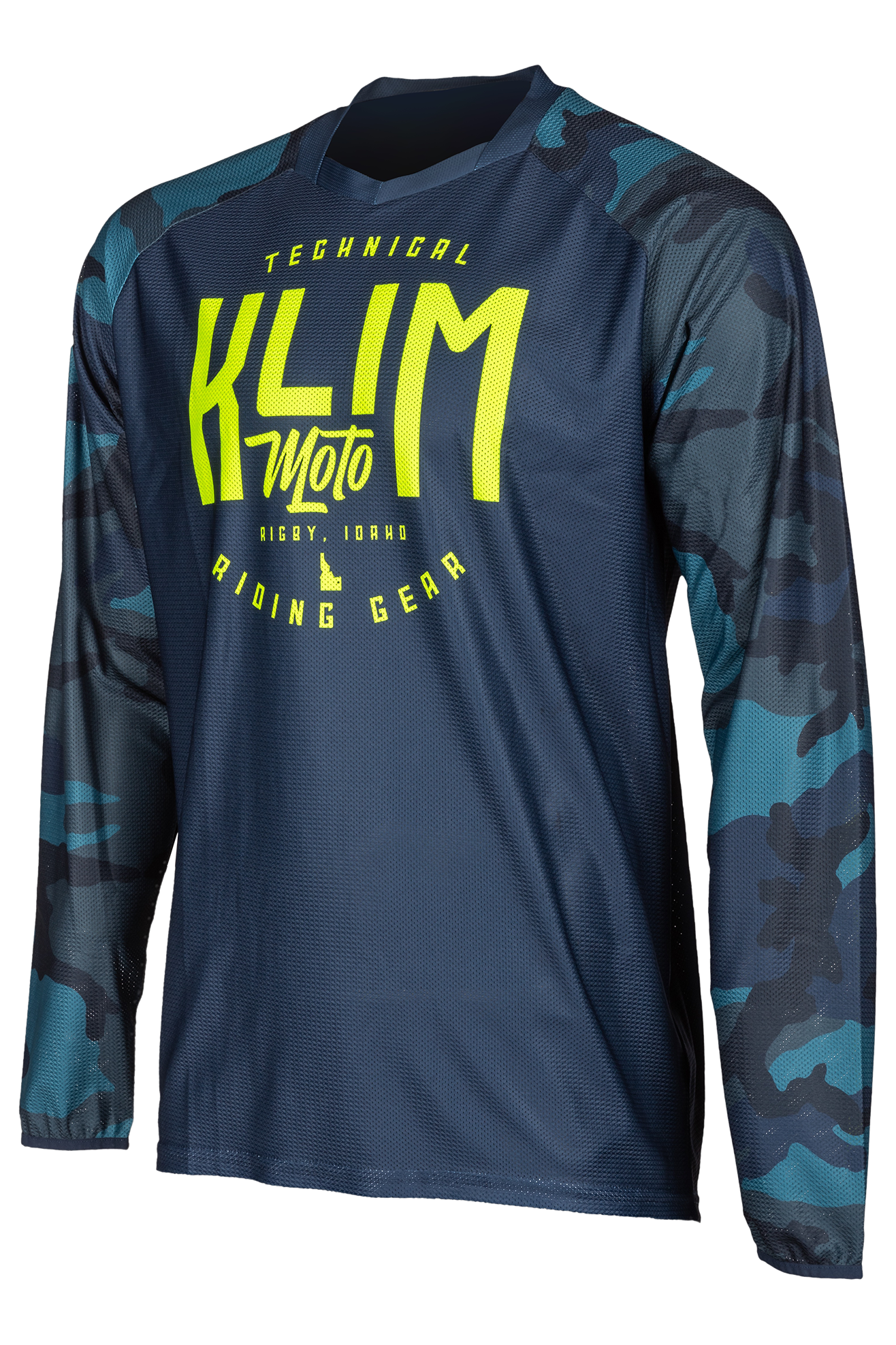KLIM Camiseta de Cross  Petrol Vivid Azul Camuflaje