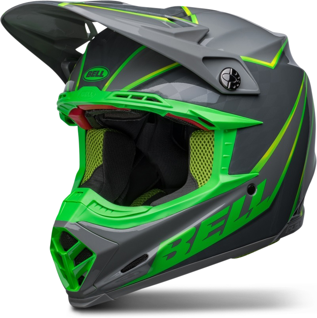 BELL Casco de Cross  Moto-9S Flex Sprite Gris-Verde