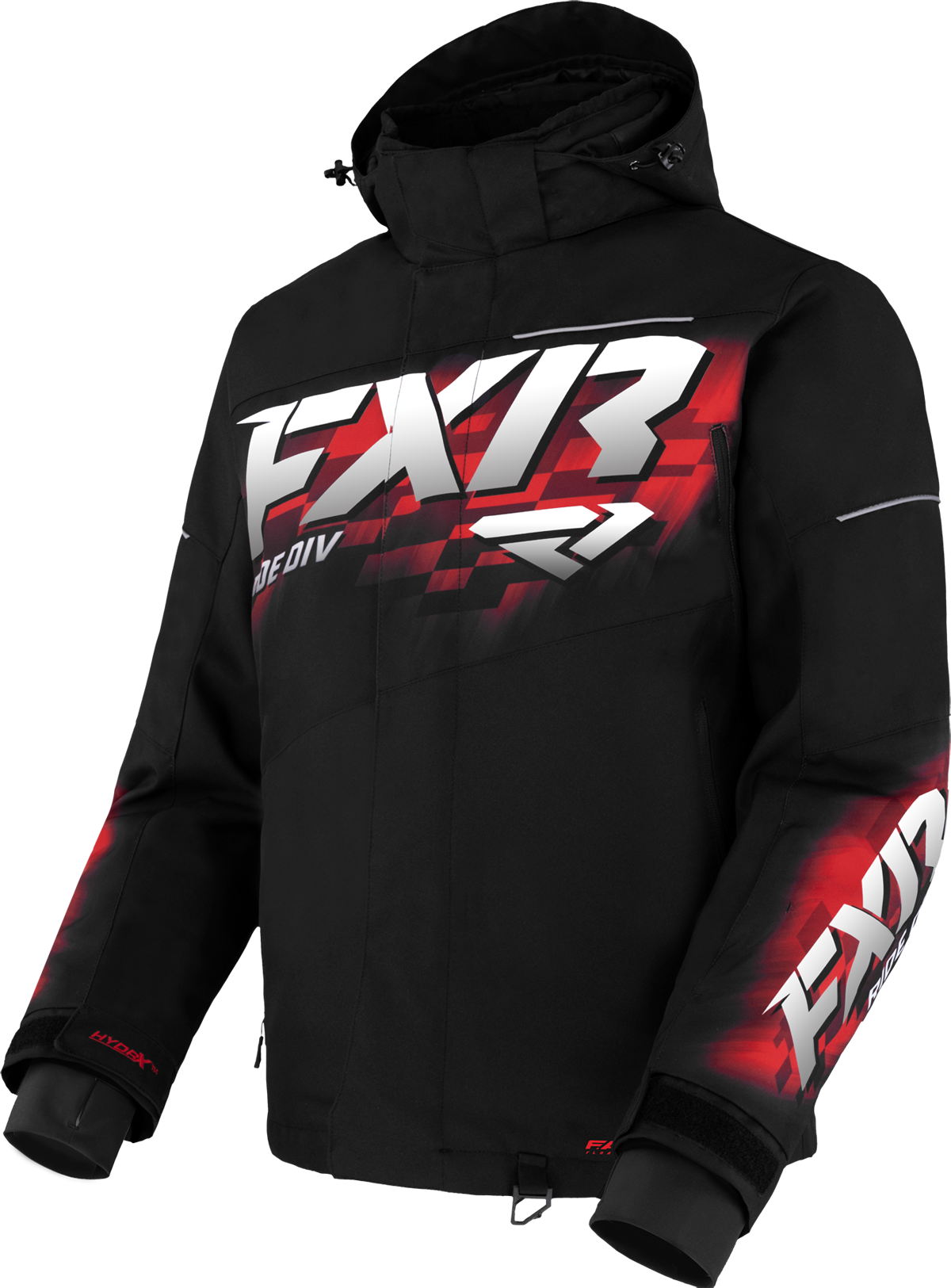 FXR Chaqueta de Nieve  Fuel Negro-Rojo