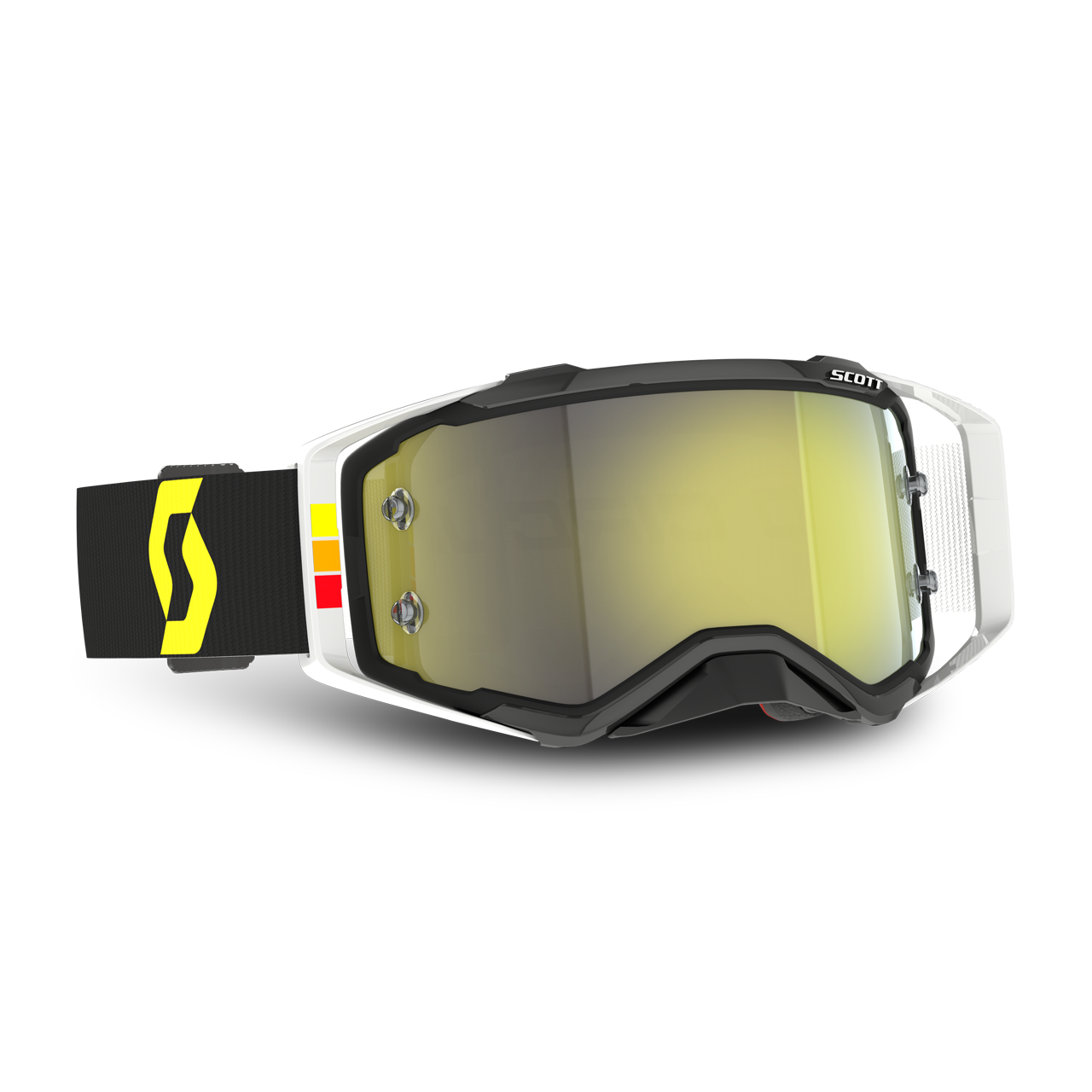 Scott Gafas de Cross  Prospect Pro Circuit Negro-Blanco - Amarillo Cromado