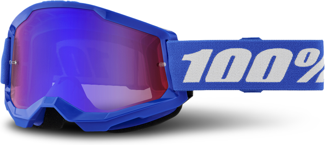 100% Gafas de Cross Niño  Strata 2 Azul-Rojo