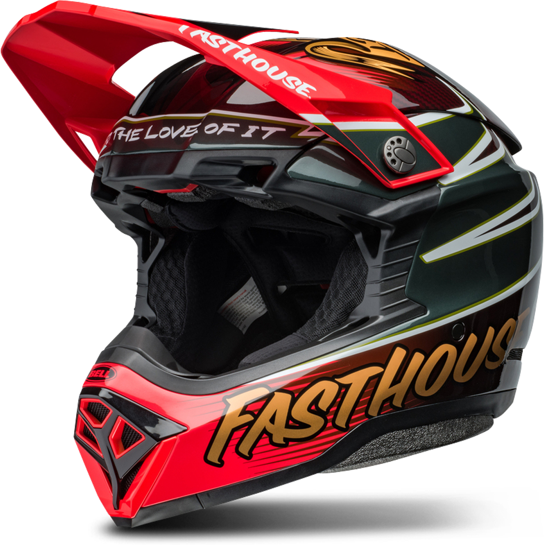 BELL Casco de Cross  Ps Moto-10 Spherical Rojo-Dorado