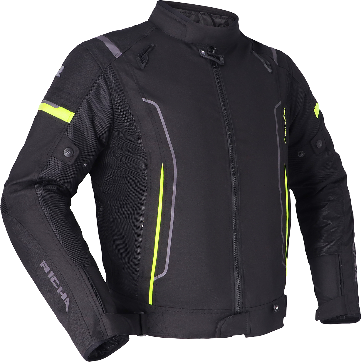 Richa Chaqueta de Moto  Airstream 3 Amarillo Flúor-Negro