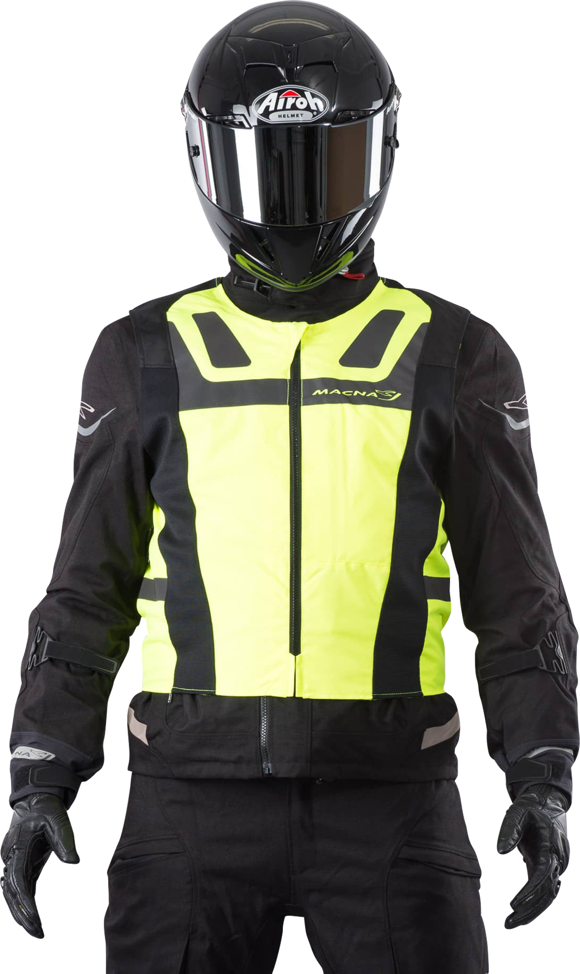 Macna Chaqueta de Moto  Vision4All Vest Plus Night-Eye Fluo