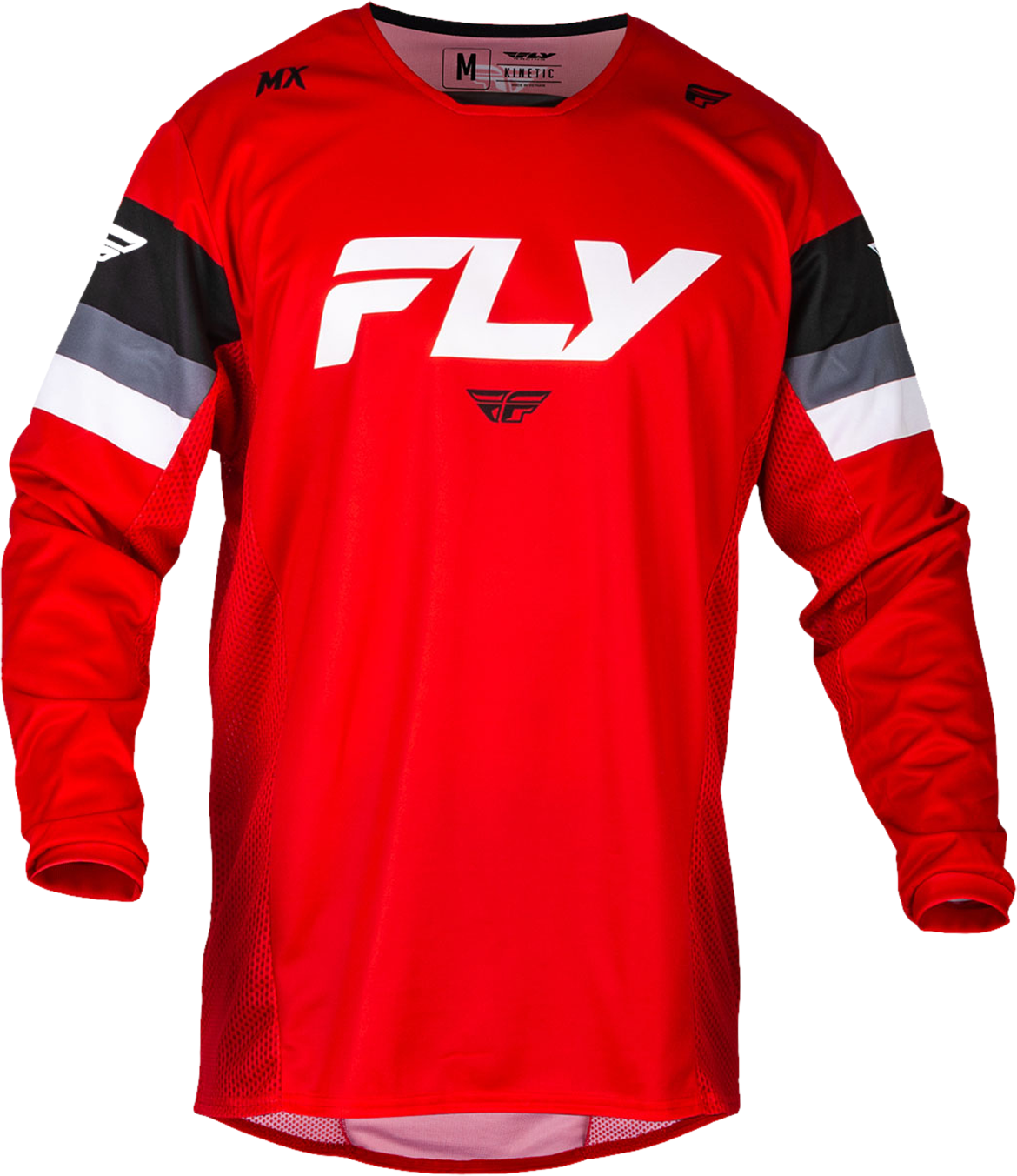 FLY Racing Camiseta de Cross  Kinetic 535-Prix Rojo-Gris-Blanco