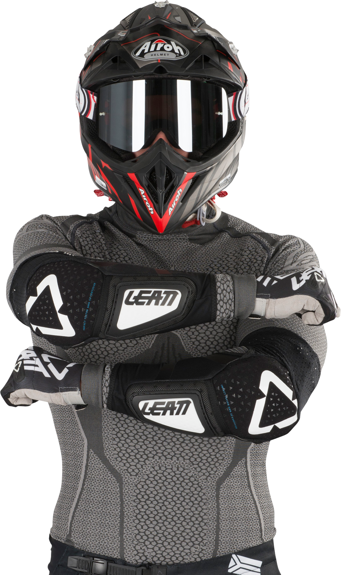 Leatt Coderas  3DF Hybrid Blanco-Negro