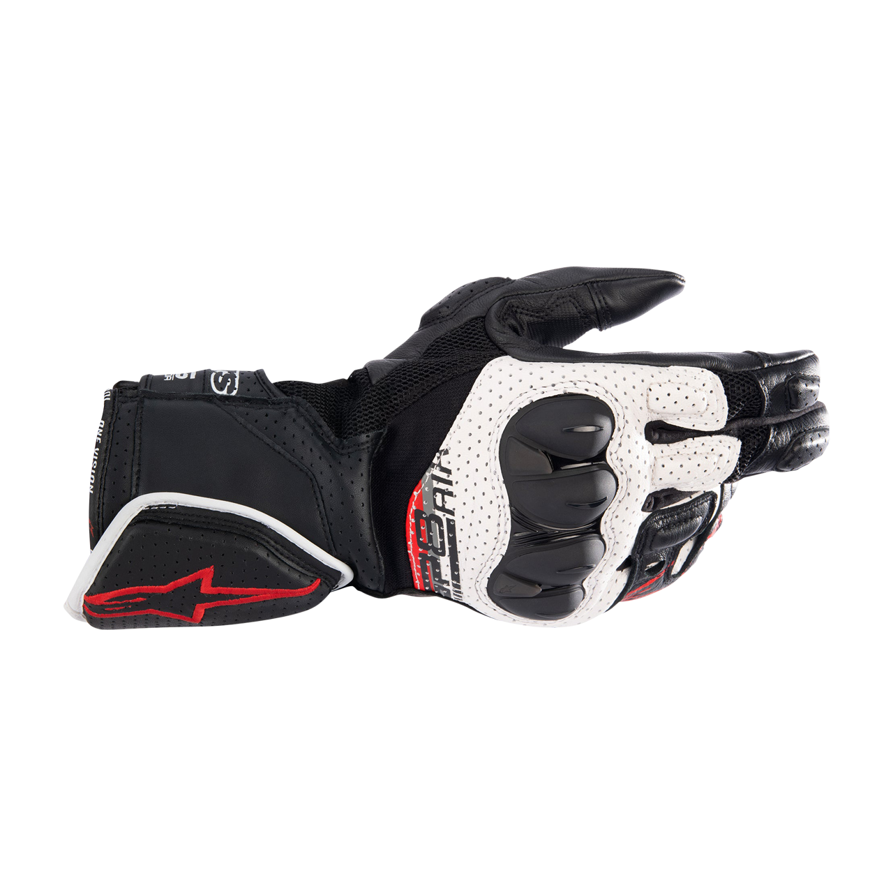 Alpinestars Guantes de Moto  SP-8 V3 Air Negro-Blanco-Rojo Brillante