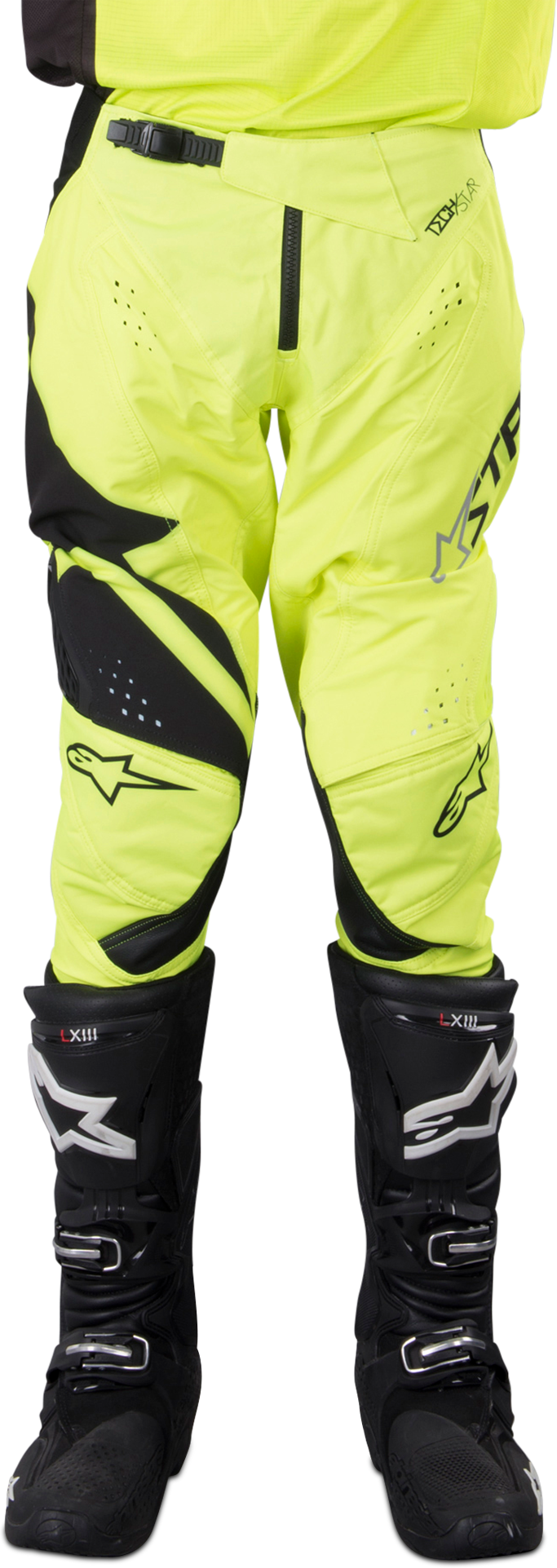 Alpinestars Pantalones de Cross  Techstar Factory Negro-Amarillo Fluo