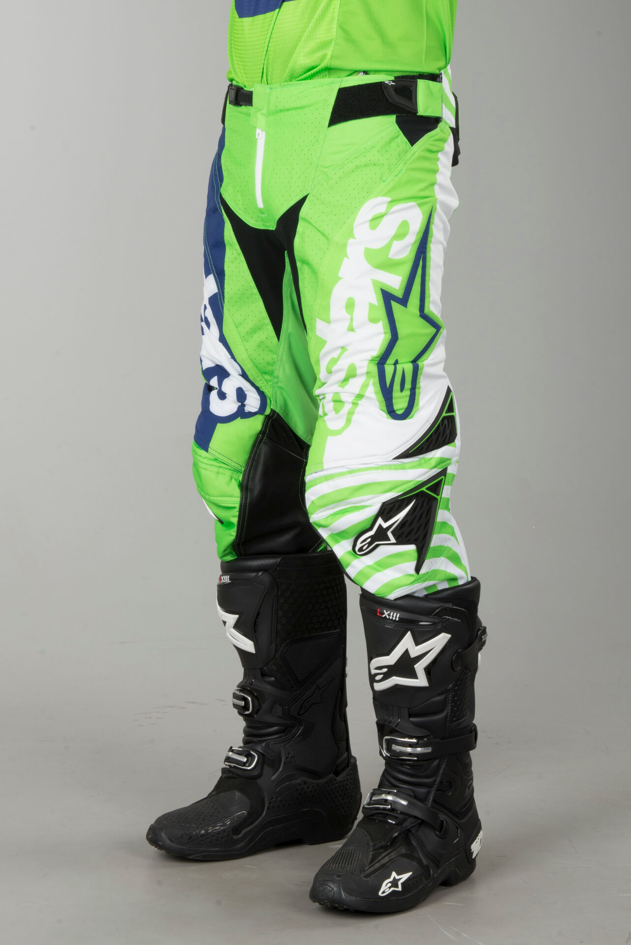 Alpinestars Pantalones de Cross  Techstar Venom Verde Fluo-Azul