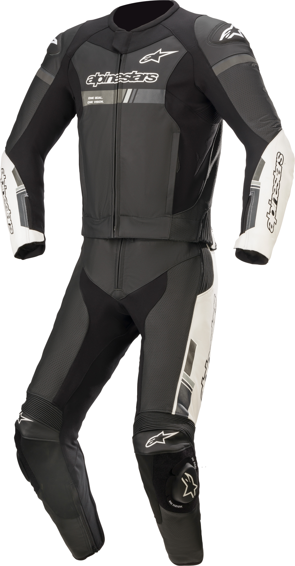 Alpinestars Traje de cuero  GP Force Chaser 2-Piezas Negro-Blanco