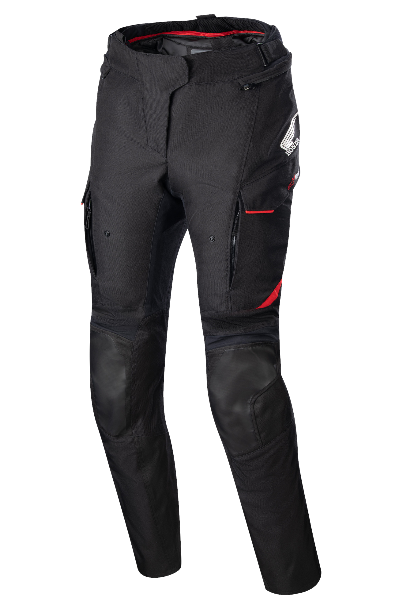 Alpinestars Pantalones de Moto Mujer  Honda Stella Andes V3 Drystar Negro-Rojo Brillante