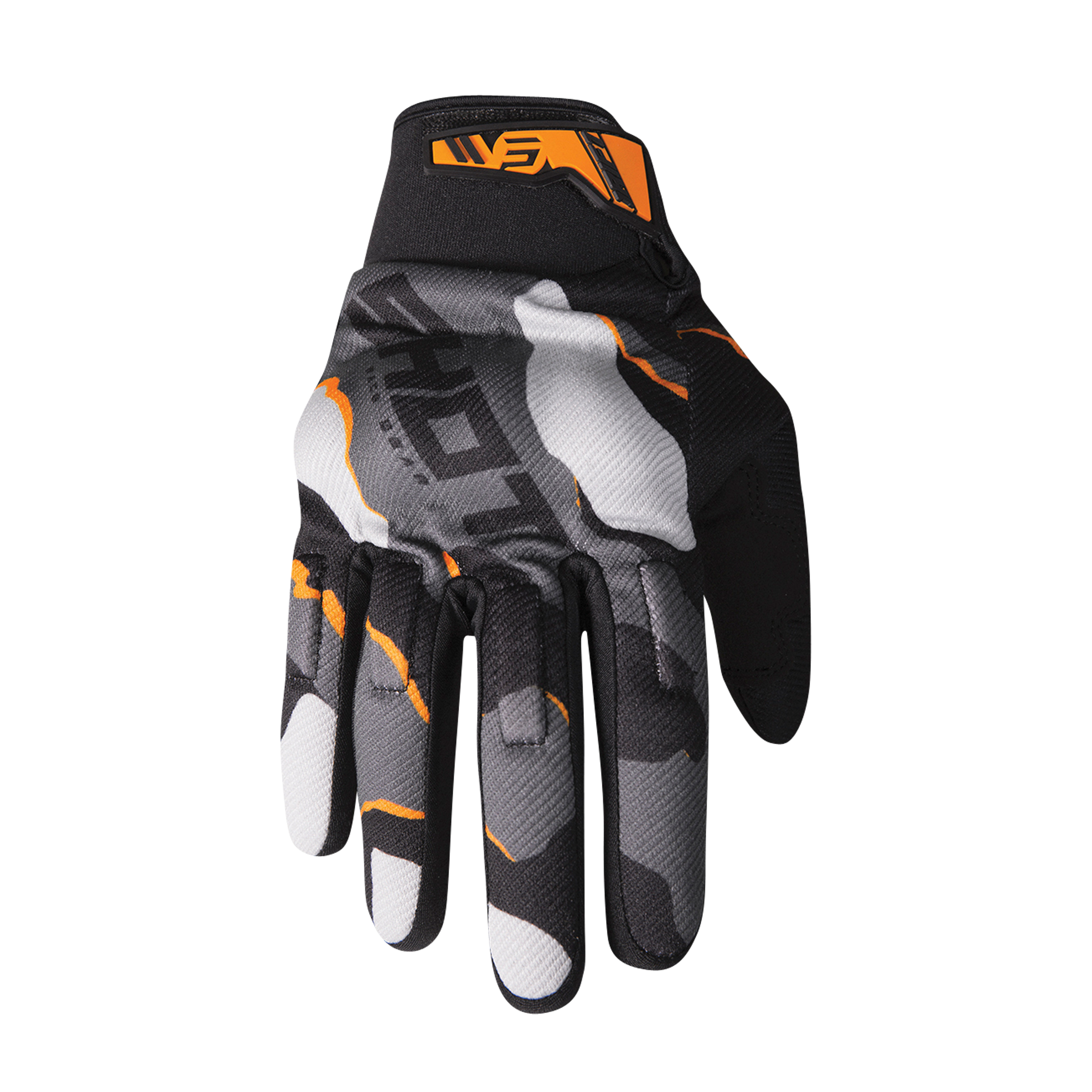 Shot Race Gear Guantes de Cross Shot Drift Naranja Neón-Camuflaje